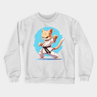 karate cat Crewneck Sweatshirt
